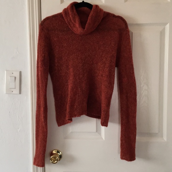 ‼️Gone Soon‼️ Free People Wool Orange Turtleneck - Picture 4 of 7